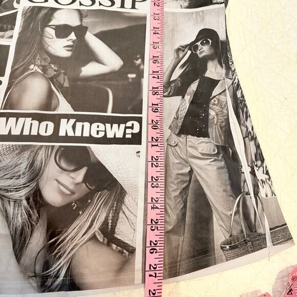 VINTAGE C'EST MOI Tabloid Subliminal Tunic Sz2X Metropolitan Androgynous Edgy - Picture 7 of 10